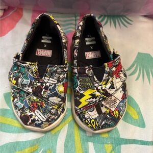 Marvel X Toms Multicolor Comic Slip-On Shoes